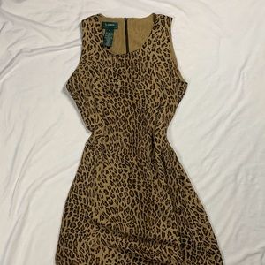 Ralph Lauren Silk Leopard Print Maxi Dress